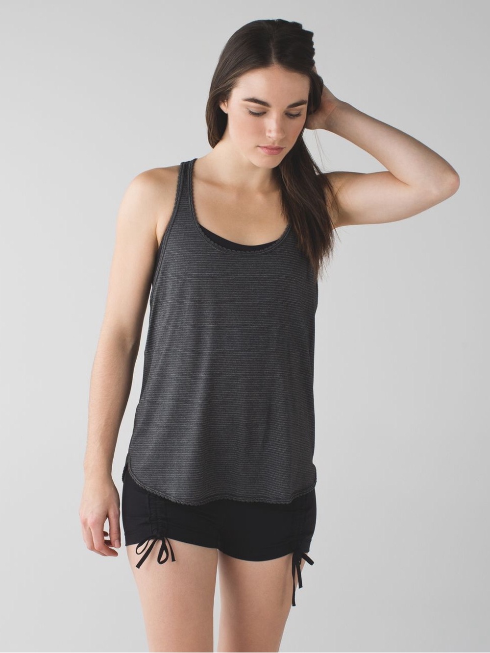 Lululemon 105 F Singlet *Silver Heathered Black - Size  12